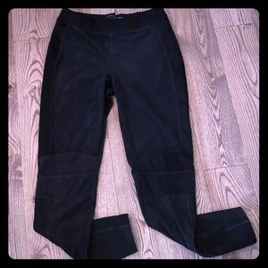 Rock & Republic Black Faux Suede Leggings Sz S